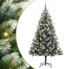 vidaXL Dirbtinis sulankstomas Kalėdų medis su pūkuotu sniegu 300 LED