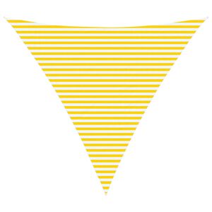 vidaXL Saulės burė Geltona ir balta 5 x 5 x 5 m