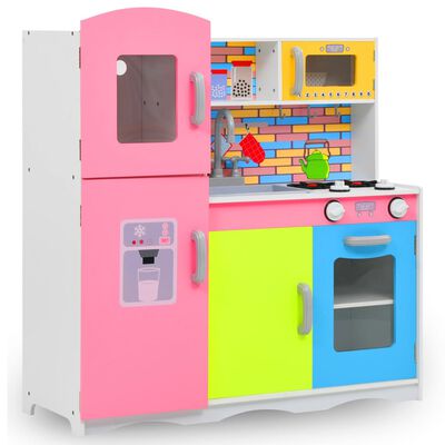 vidaXL Vaikiška virtuvėlė, įvairių spalvų, 80x30x85cm, MDF