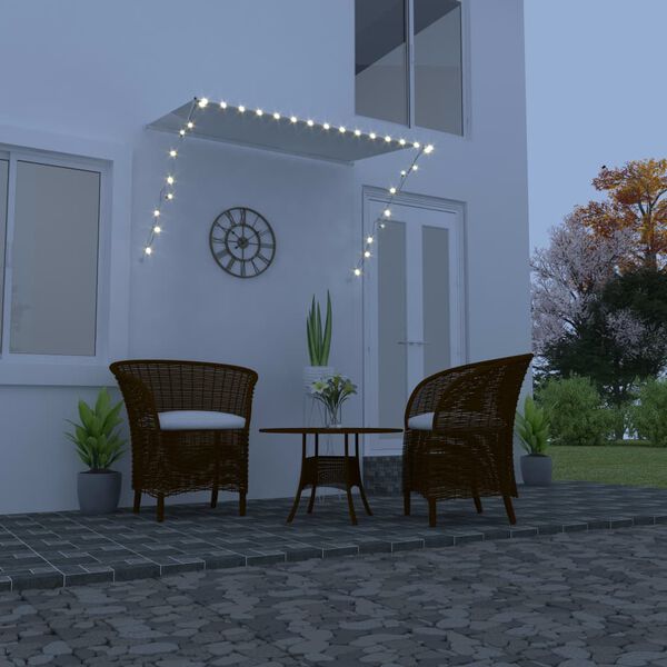 vidaXL I&scaron;traukiama markizė su LED, kreminės spalvos, 200x150cm