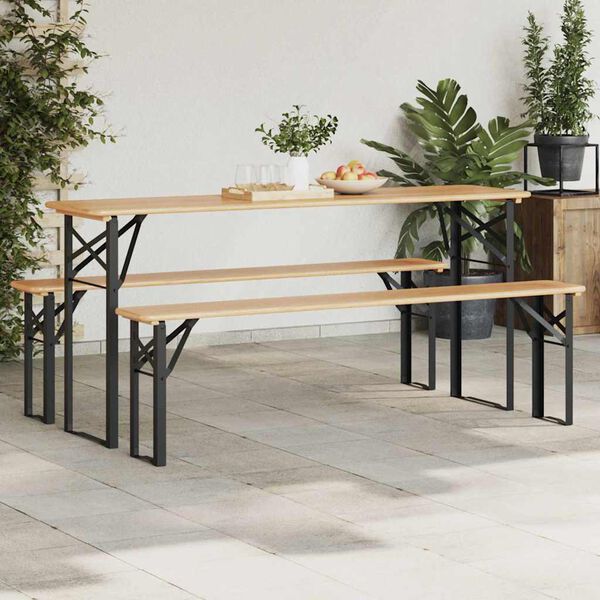 vidaXL Alaus stalo koja 2 pcs Juoda 39 x 3 x 75 cm