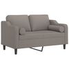 vidaXL Dvivietė sofa su pagalvėlėmis, taupe spalvos, 120cm, audinys