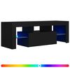 vidaXL Televizoriaus spintelė su LED ap&scaron;vietimu, juoda, 120x35x40cm