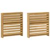 vidaXL Porankiai 2 pcs Balta 58,5 x 10 x 61 cm Kietos akacijos mediena