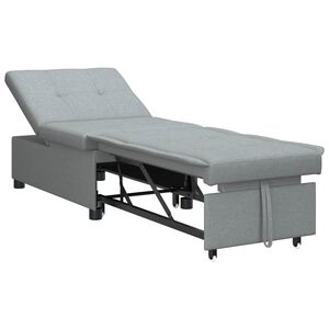 vidaXL I&scaron;traukiama sofa-lova &Scaron;viesiai pilka 194 x 50 x 82 cm audinys