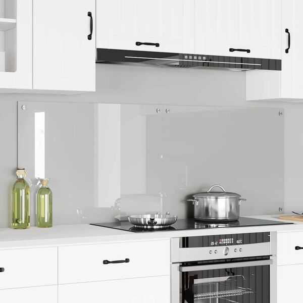 vidaXL Virtuvės užpakalinė plokštė Skaidrus 80 x 60 cm