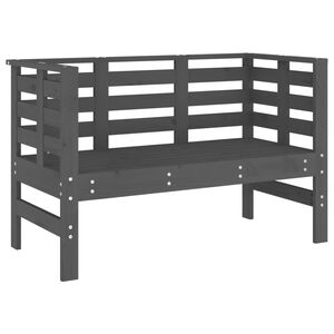 vidaXL Sodo suoliukas, pilkas, 111,5x53x71cm, pu&scaron;ies medienos masyvas