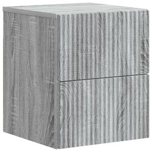 vidaXL Sieninis naktinis staliukas su stalčių Pilka sonoma ąžuolo