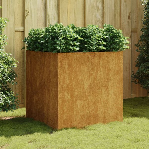 vidaXL Lovelis, 80x80x80cm, Corten plienas