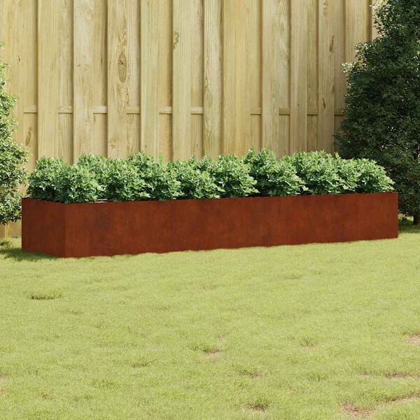 vidaXL Auk&scaron;tas sodo lovelis, 280x80x40cm, Corten plienas