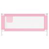 vidaXL Apsauginis turėklas vaiko lovai, rožinis, 200x25cm, audinys