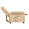 vidaXL Masažinis krėslas, kreminės spalvos, mikropluo&scaron;to audinys