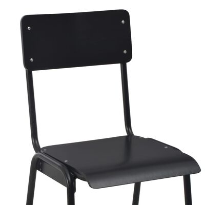 vidaXL Baro kėdės, 2 vnt., juodos sp., faneros masyvas ir plienas