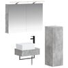vidaXL Vonios spintos komplektas 4 pcs Betono pilka 50 x 14,5 x 70 cm