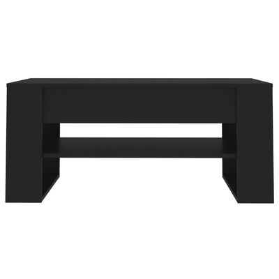 vidaXL Kavos staliukas, juodas, 102x55x45cm, apdirbta mediena