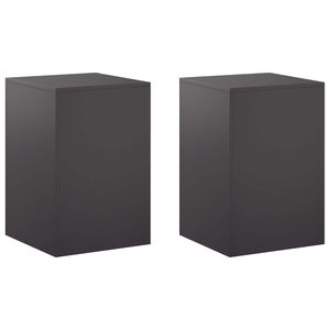 vidaXL Augalų stovas 2 pcs Juoda 40 x 40 x 60 cm Plienas