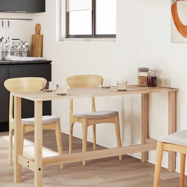 vidaXL Stalvir&scaron;is, 140x60x2cm, akacijos masyvas, stačiakampis