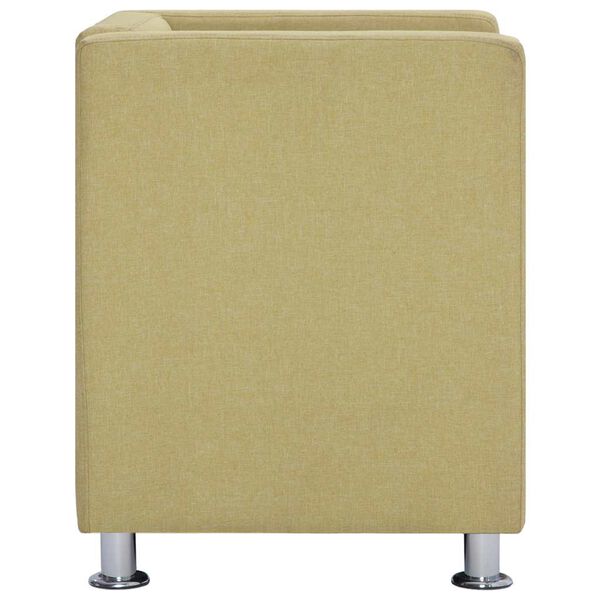 vidaXL Krėslas, žalios spalvos, audinys