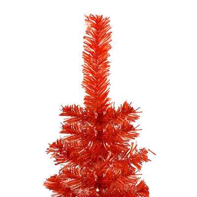 vidaXL Siauria Kalėdų eglutė, raudonos spalvos, 150cm