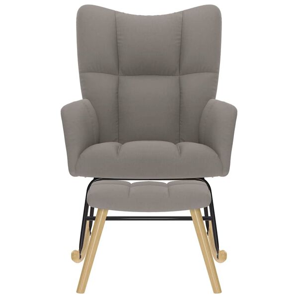 vidaXL Supama kėdė su pakoja, taupe spalvos, audinys