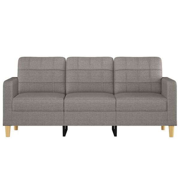 vidaXL Trivietė sofa, taupe spalvos, 180cm, audinys