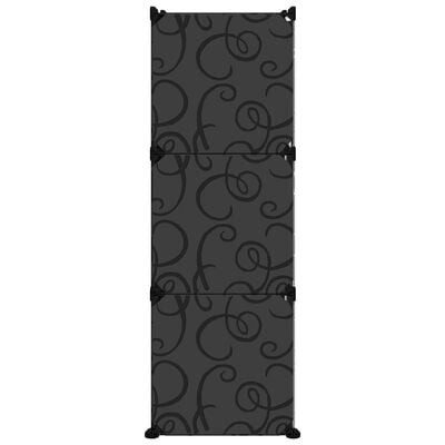 vidaXL Batų lentyna, juodos spalvos, 84,5x31x93,5cm, PP
