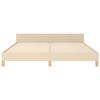 vidaXL Lovos rėmas su galvūgaliu, kreminės spalvos, 180x200cm, audinys