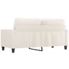 vidaXL Dvivietė sofa, kreminės spalvos, 140cm, dirbtinė oda