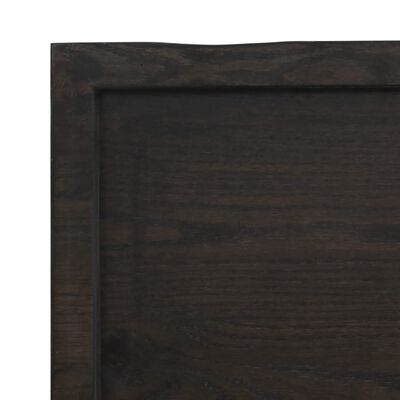vidaXL Vonios stalviršis, tamsiai rudas, 60x40x(2-6)cm, mediena