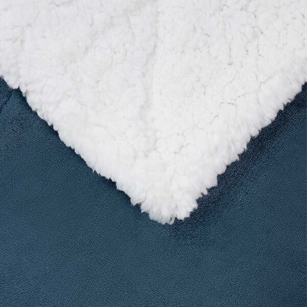 vidaXL Apklotas Jūrinė mėlyna 130 x 150 cm Flysas