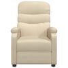 vidaXL Elektrinis atlo&scaron;iamas krėslas, kreminės spalvos, audinys