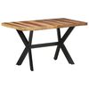 vidaXL Valgomojo stalas, 140x70x75cm, mediena su medaus apdaila