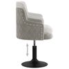 vidaXL Pasukamos valgomojo kėdės, 2vnt., &scaron;viesiai pilkos, aksomas