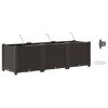 vidaXL Sodo vazonas 3 vnt. Ruda 120 x 40 x 37,5 cm PP