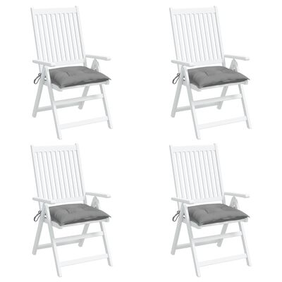 vidaXL Kėdės pagalvėlės, 4vnt., pilkos, 50x50x7cm, oksfordo audinys