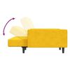 vidaXL Dvivietė sofa-lova su pakoja, geltonos spalvos, aksomas