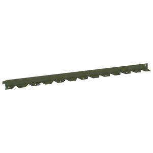 vidaXL Vejo kra&scaron;tas 10 vnt. 102 x 4 x 4 cm Plienas Alyvuogių žalia