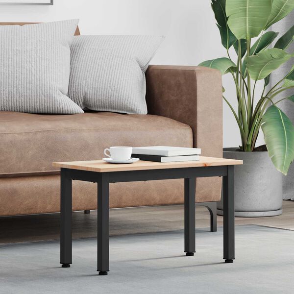 vidaXL Kavos staliukas Natūrali 60 x 30 x 36 cm Kietos pu&scaron;ies mediena