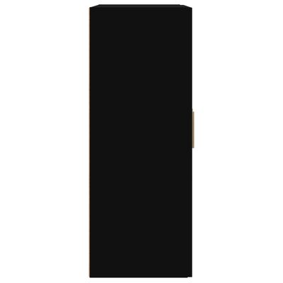 vidaXL Sieninė spintelė, juoda, 69,5x32,5x90cm, apdirbta mediena