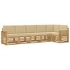 vidaXL Lauko sofos komplektas 6 pcs Balta ir kreminė