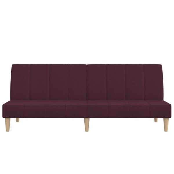 vidaXL Dvivietė sofa-lova, violetinės spalvos, audinys