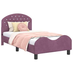 vidaXL Vaiki&scaron;ka lovos konstrukcija su galvūgaliu Violetinė 80 x 160 cm