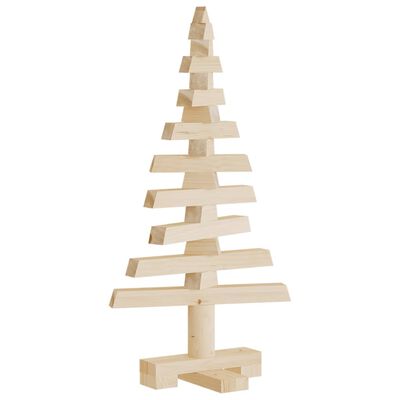 vidaXL Medinė Kalėdų eglutė, 60 cm, pušies medienos masyvas