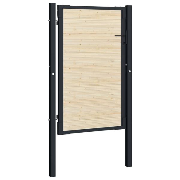 vidaXL Vartai, 107x200cm, plienas ir eglės mediena (144576+146531)