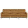 vidaXL Trivietė sofa, rudos spalvos, 210cm, aksomas