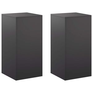vidaXL Augalų stovas 2 pcs Juoda 40 x 40 x 80 cm Plienas