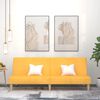 vidaXL Dvivietė sofa-lova, geltonos spalvos, audinys