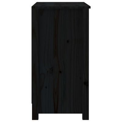 vidaXL Spintelė knygoms, juoda, 80x35x68cm, pušies medienos masyvas