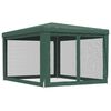 vidaXL Proginė palapinė su 4 tinklinėmis sienomis, žalia, 3x4m, HDPE