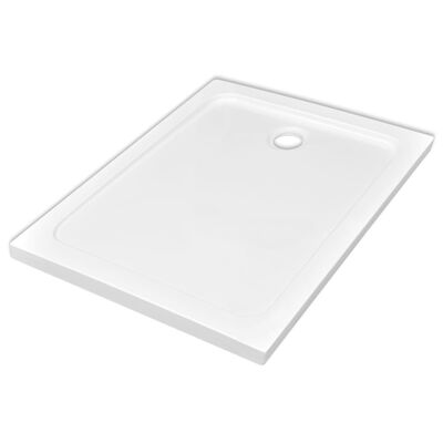 vidaXL Dušo padėklas, baltas, stačiakampis, ABS, 80x110 cm